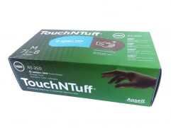 Work gloves Ansell TouchNTuff 93-250 black (box 100pcs)