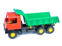 Detská plastová hračka Tatra T815 na piesok červeno-zelená