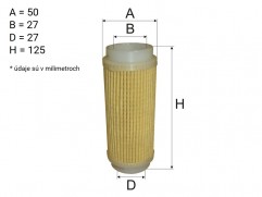 Filter insert FG 33-10 WH-586 paper (hydraulic circuits)