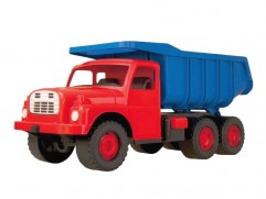 Detská plastová hračka Tatra T148 na piesok červeno-modrá