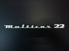3D nápis plastový biely Multicar 22 (rozmery: cca 300x180x2mm)