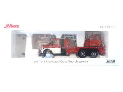 Automodell Tatra T148 AD 080 Kranwagen Feuerwehr, Maßstab: 1:43, Schuco