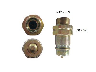 Rýchlospojka hydraulická - samec M22x1,5