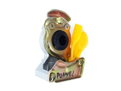 Movable yellow brake coupling head M22x1,5 (operating system)