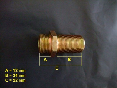 Metric fitting double long M22/M22x1,5 (dimensions: see the picture)