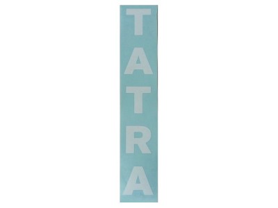 Nápis TATRA biely zvislý - samolepka
