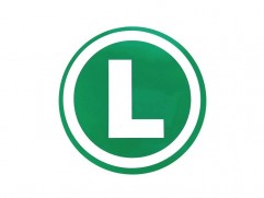 Sticker with the label L (D15 cm)