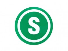 Sticker with the label S (D15 cm)