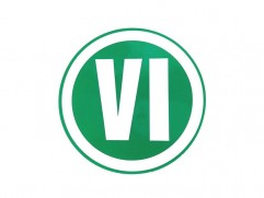 Sticker with the label VI (D15 cm)