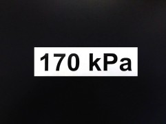 Samolepka tlak 170 kPa