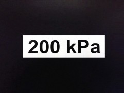 Sticker pressure 200 kPa