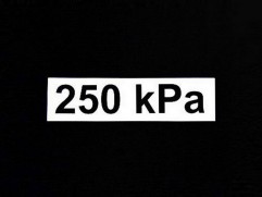 Sticker pressure 250 kPa