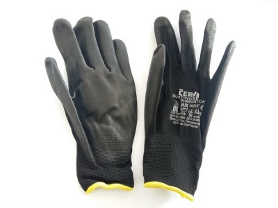 Work gloves Bunting Black CERVA nylon XL/10 (price is for one pair)