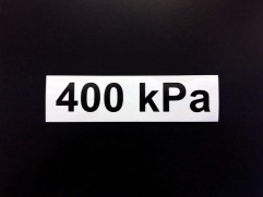Sticker pressure 400 kPa