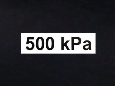 Aufkleber Druck 500 kPa