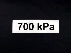 Sticker pressure 700 kPa