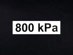 Sticker pressure 800 kPa
