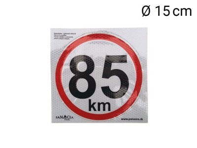 Reflective sticker max. speed 85 km (D15 cm)