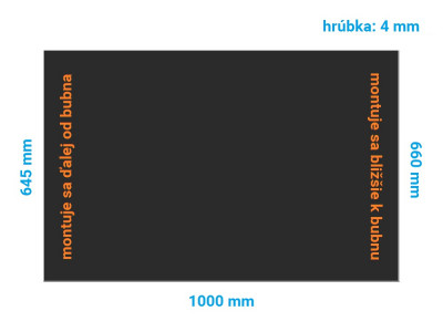 Ersatzplatte PE 1000/650/4 schwarz (Kunststoff) Fahrmischer